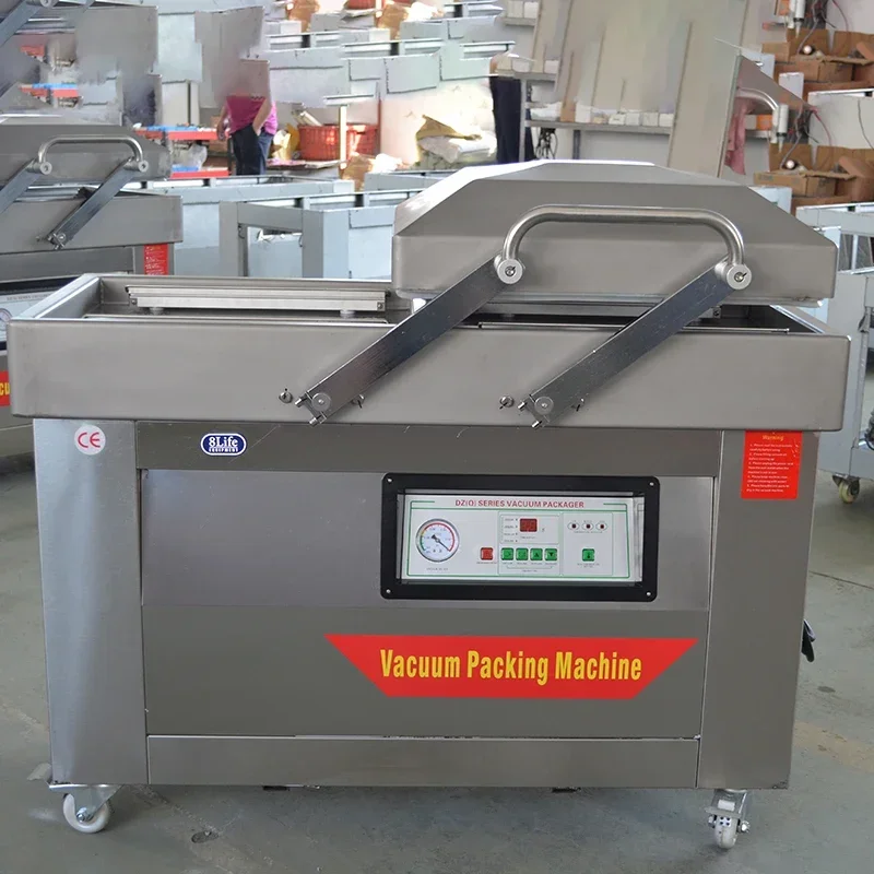 for Industrial Double Chamber Vacuum Sealing Machine Commercial Food Meat Rice Vacuum Packaging Sealing Machine