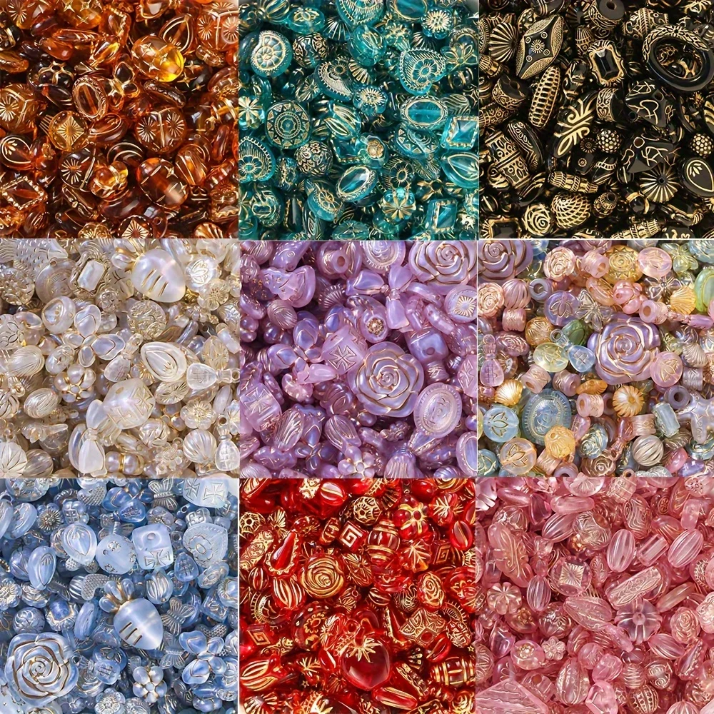 20g/Lots Colored Mixed Acrylic Beads Butterfly Flower Rose Loose Beads for DIY Bracelet Necklace Jewelry Making Accessories