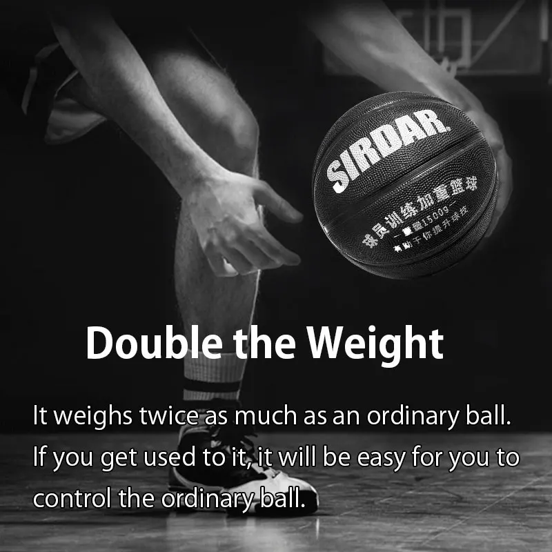 1.5kg Heavy Basketball Weighted Improve Dribbling Passing Shooting Strength Regular Size 7 Basketball Training Ball 3lb Weight