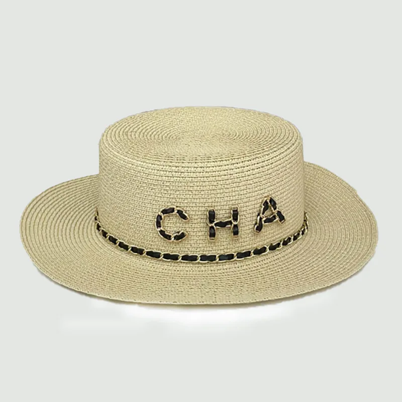 Hat For Women Panama Hat Summer Beach Hat Female Casual Lady Girls Flat Brim Straw Cap Girls Sun Hat Chapeu Feminino  Straw Hat