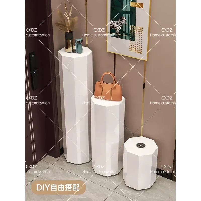 Creative Rotating Shoe Cabinet European Large Capacity Household Door Porch Cylinder Corner Staircase Storage Vertical Multi