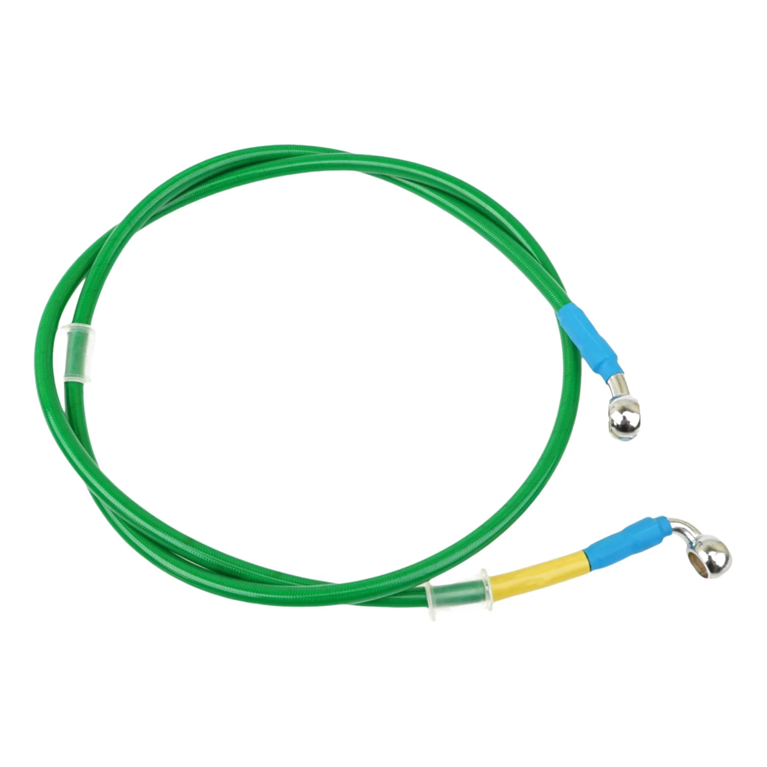 Green 400mm-2200mm Brake Hose Hydraulic DOT Line Cable 10mm 28°-90° Banjo for Suzuki Kawasaki Yamaha Pipe Line Braided oil hose