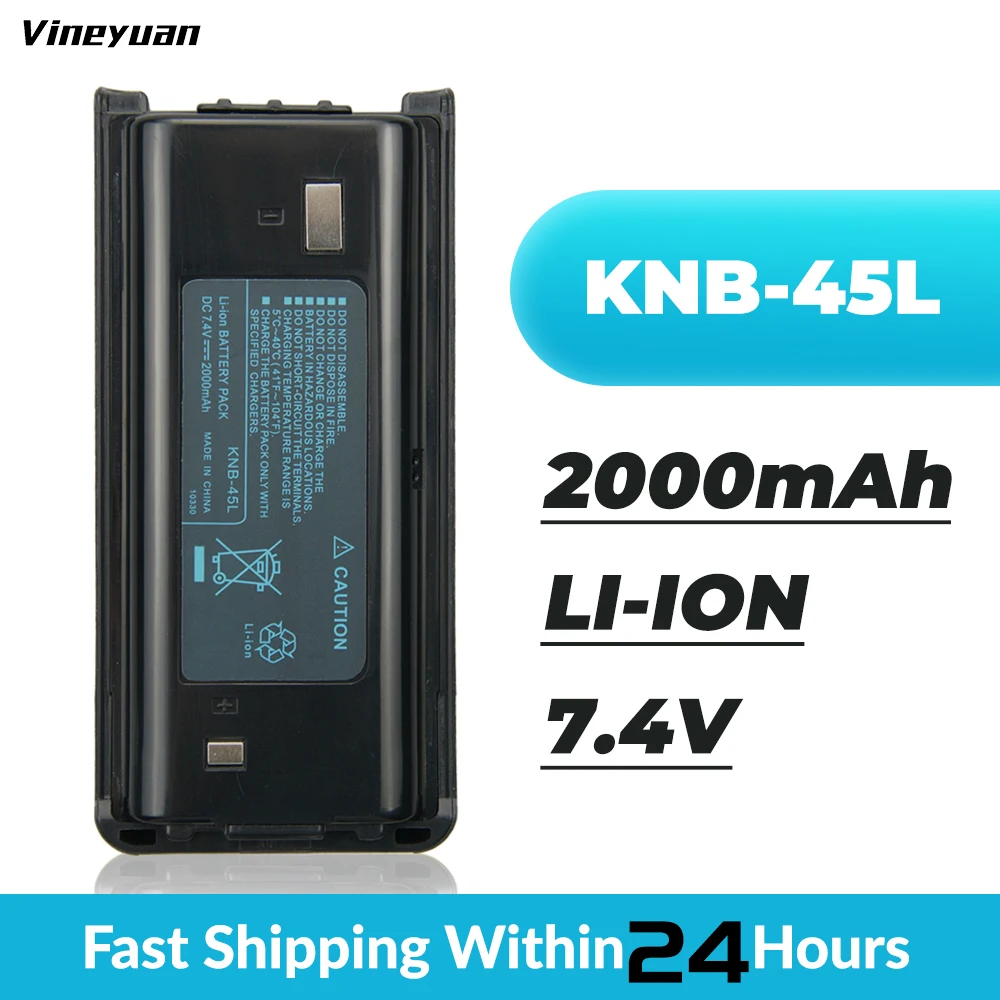 KNB-45L 2000mAh Li-Ion Battery for Kenwood  NX-340 TK-2200 TK-2207 TK-3207 TK-2312 TK-3202 TK-3312 Radio --KNB-45L, KNB-45Li