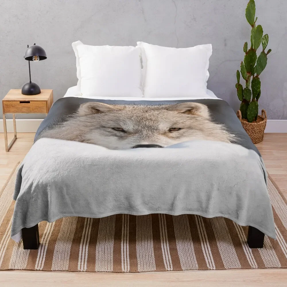 

Arctic Wolf Throw Blanket Luxury Designer christmas gifts Blankets