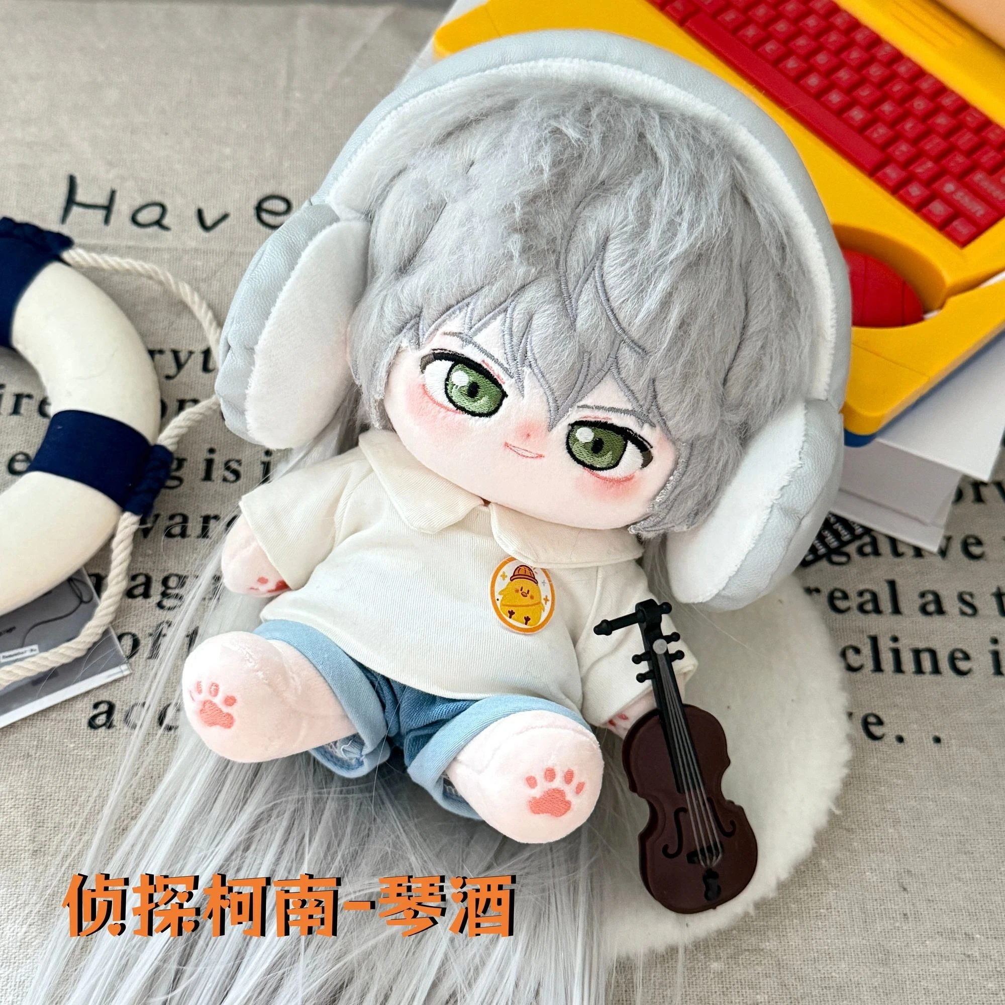20 cm katoenen pop detective gin pluche pop rond echte verjaardagscadeaus fans dress-up katoenen pop sturen vrienden speelgoed voor kinderen
