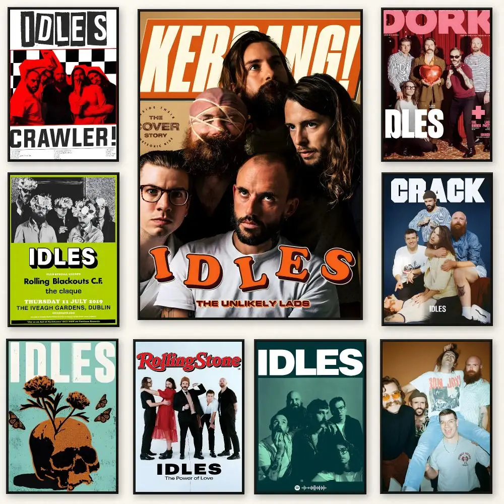 Punk Band I-IDLES Poster Frameless Peel-and-Stick Removable Wall Art Print