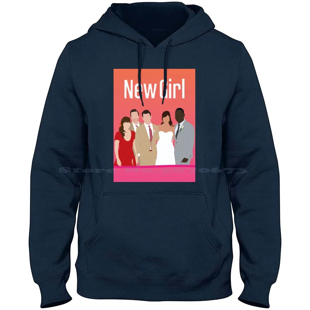 Neues Mädchen-Hoodie-T-Shirt aus 100 % reiner Baumwolle. New Girl Zooey Jess Day Day Hannah Simone Cece Schmidt Max Greenfield Lamorne Morris