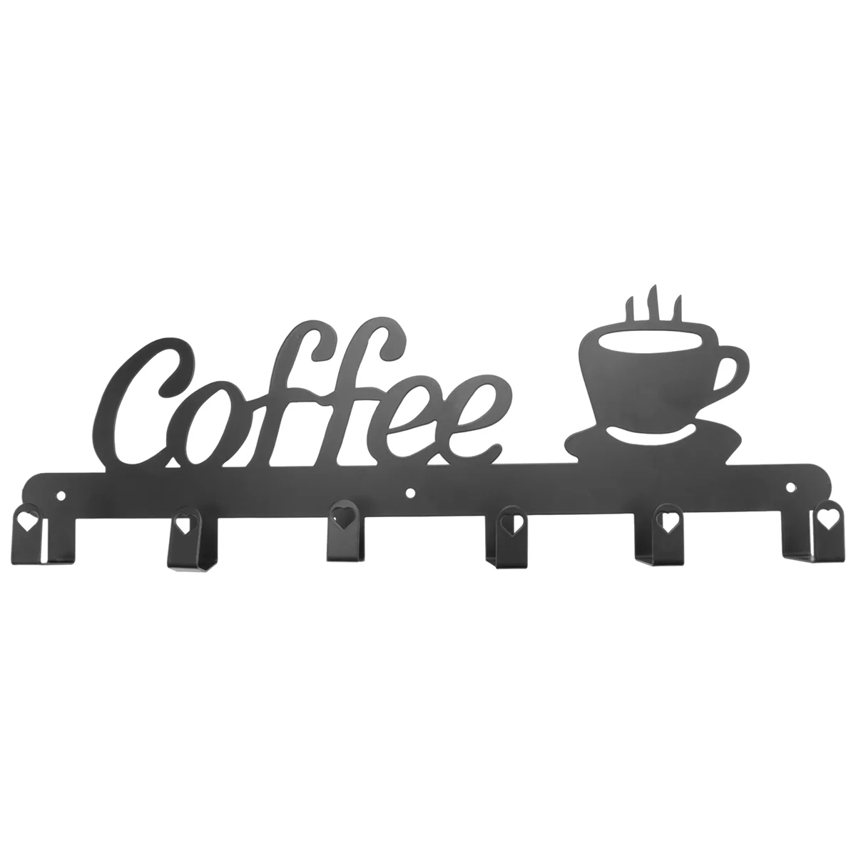 Coffee Mug Holder Wall Mounted,Coffee Bar Decor Sign,Coffee Cup Rack Holds,Coffee Sign Mug Hanger,Coffee Mug Rack