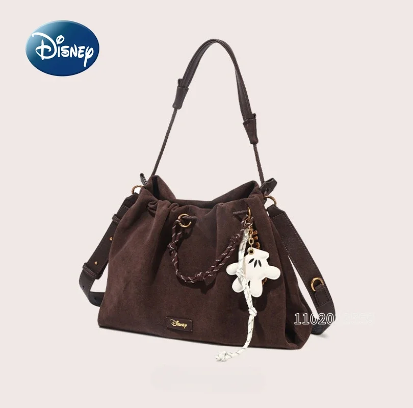 Disney Mickey Original New Women's Handbag Luxury Brand Fashion Women's Shoulder Messenger Bag Cartoon Drawstring Women's Bag