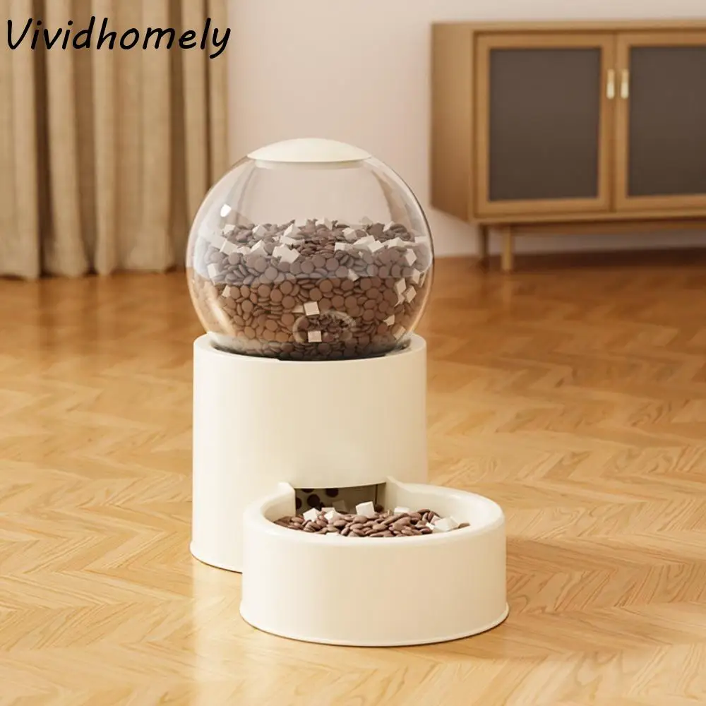 سعة كبيرة التلقائي تغذية الحيوانات الأليفة البلاستيك مانعة للتسرب الكلب موزع مياه انفصال الرقبة حماية وعاء طعام الحيوانات الأليفة التغذية اليومية #1