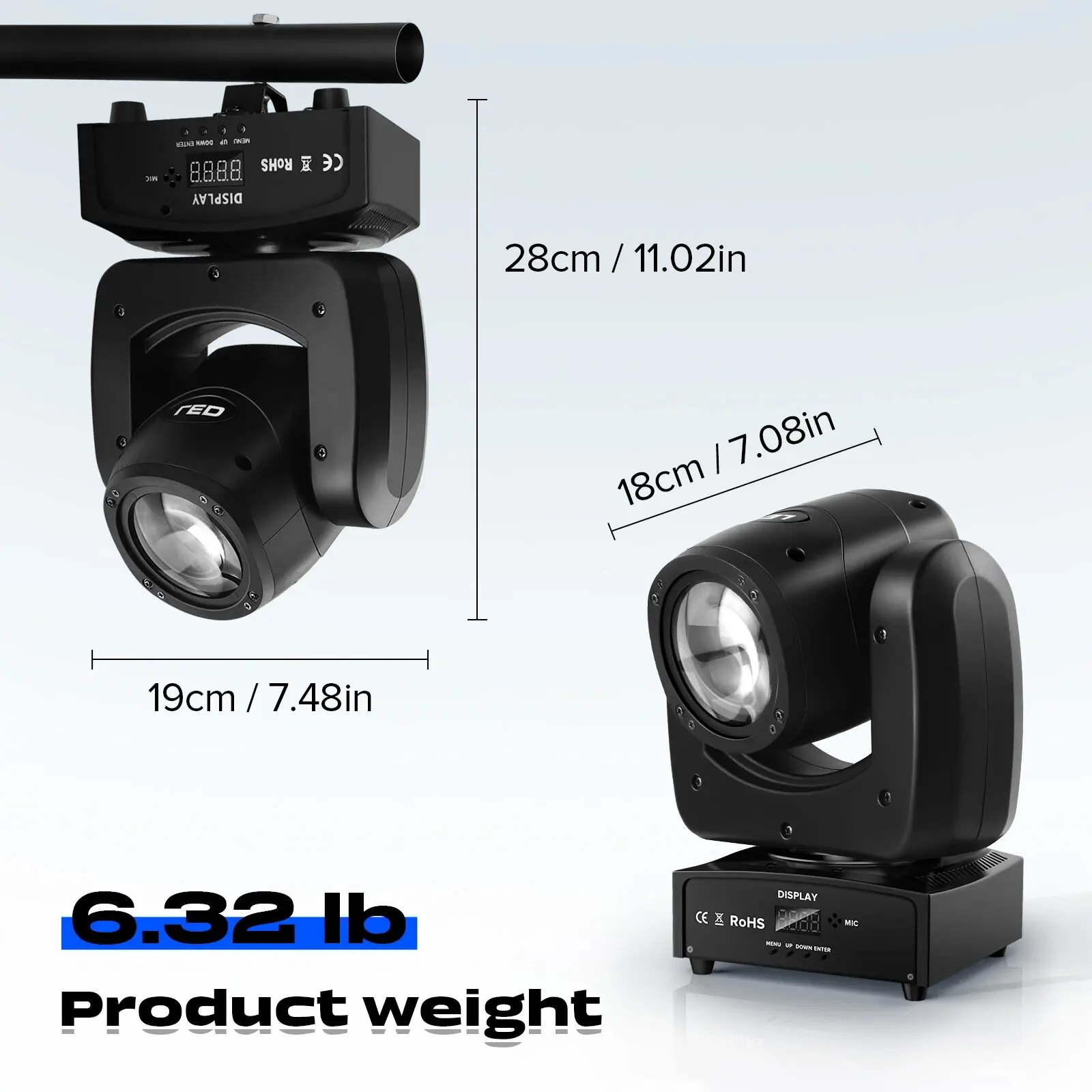 Imagem -06 - Mini Led Spot Beam para Home Entertainment Moving Head Light Lyre Stage Stroboscope Profissional Dmx512 90w Hot Sell