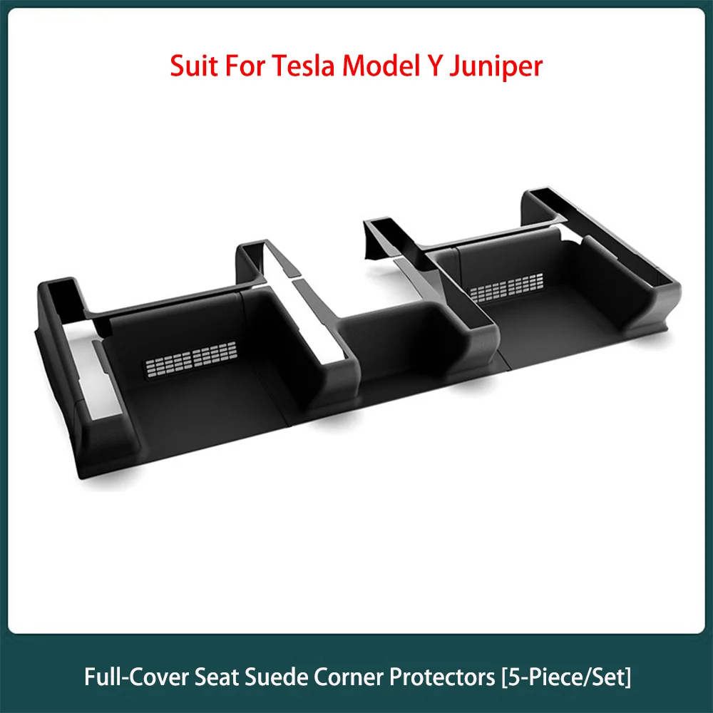 For Tesla Model Y Juniper Model YL Under Seat Corner Guard Seat Slide Rail Protector Cover Anti-Kick Decor Flocking Accessories