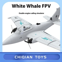 ATOMRC Fixed-Wing Model Aircraft White Whale Dual Engine FPV C1200 Toy RC Airplane DIY Toy Model for Children and Hobbyists