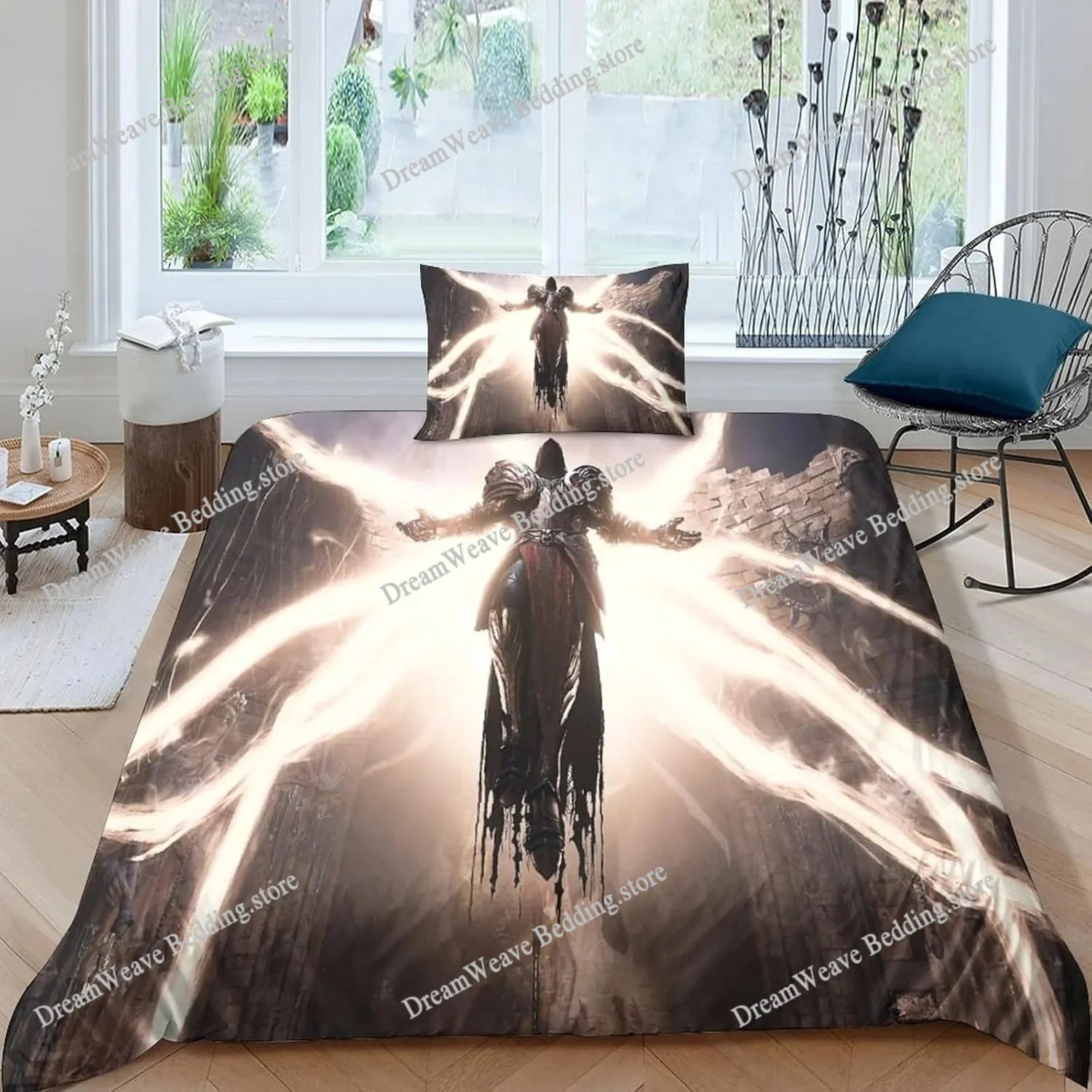 

Комплект постельного белья Diablo Single Twin Full Queen King Size Комплект постельного белья для взрослых и детей Комплекты пододеяльников для спальни 3D Print Game Комплект простыней