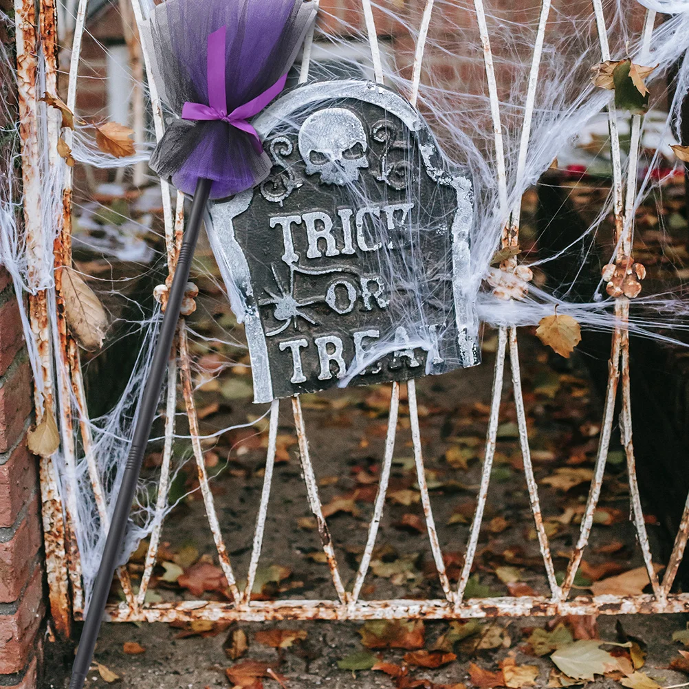 

2Pcs Halloween Witch Broom Standout Accessory Realistic Effect Great for Kids Parties and Home Ornaments Besom for Halloween