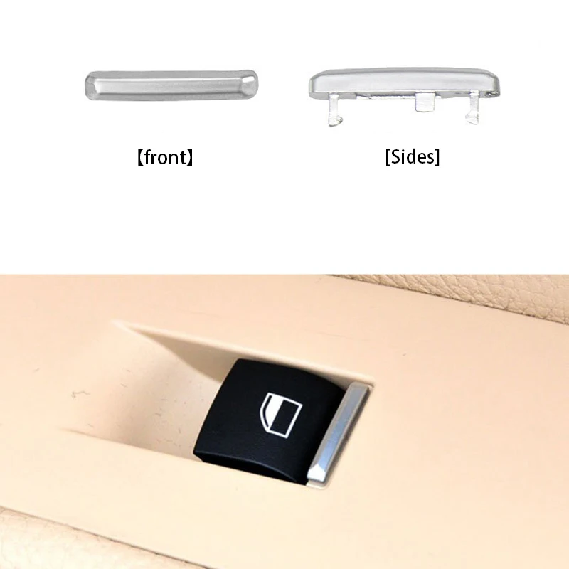 Right Front Door Glass Lift Switch Trim Chrome Line Interior for BMW 5 Series GT F07 7 Series F01 F02 2009-2015 Decorative Strip