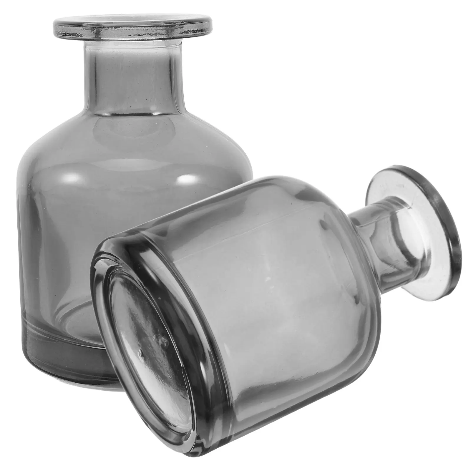 

2 шт. Компактные стеклянные цилиндрические многоразовые пустые флаконы-диффузоры для ароматических масел для дома, офиса, автомобиля