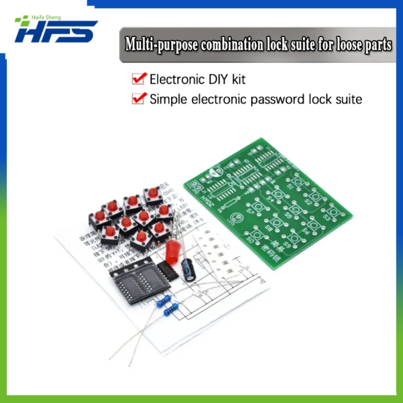 Multi-purpose Password Lock Kit, Kit eletrônico DIY, Hobbyist, Electronics Lab Estudantes