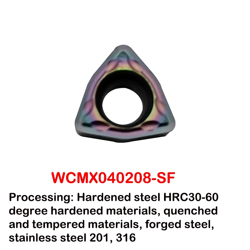 YRFL U-Drill Insert Fast Drilling Water Jet Drills WCMX GT 040208 CNC Cutting Edge Violent Peach Shaped Stainless Steel Inserts