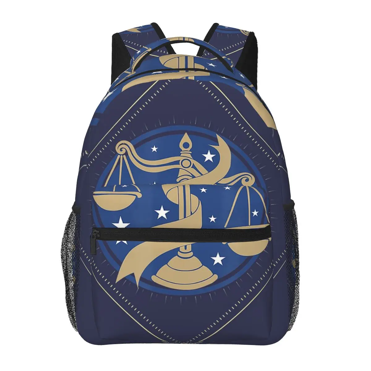 Gold Scales Of Justice Law Lawyer Legal Party Backpacks Boys Girls Bookbag Children School Bags Travel Rucksack Shoulder Bag