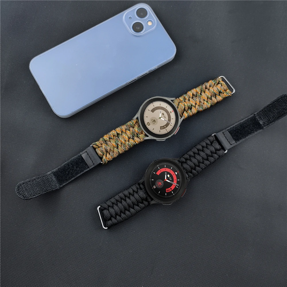 20mm 22mm strap for samsung galaxy watch 6 5 4 40mm 44mm band Umbrella rope watch 6 classic 47mm 43mm 5 pro 45mm 46mm 42mm strap