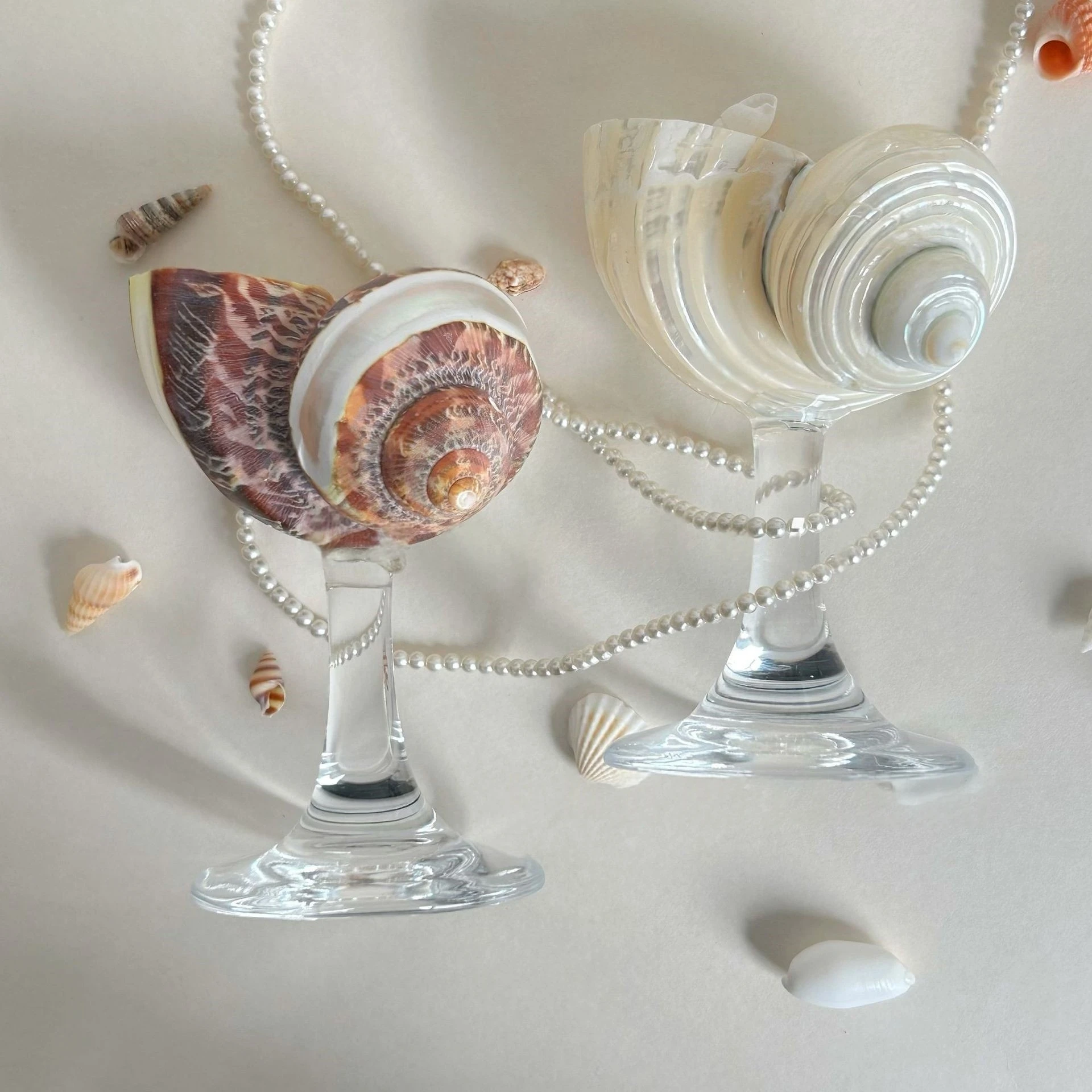 كأس قذيفة الطبيعة مقبض زجاجي كوب مصنوع يدويًا كوب مدرب الطبيعة كوب زجاجي للنبيذ كوكتيل الشمبانيا #5