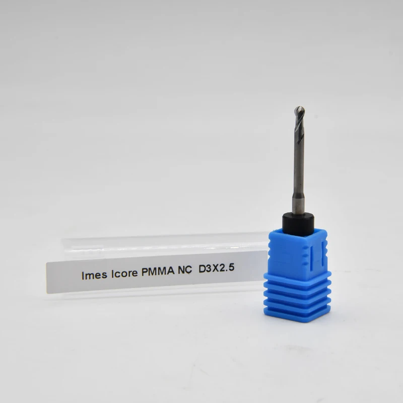 Imes Icore 150i/250i Gigi Pmma NC Penggilingan Burs Gigi Cad Cam Bor Pemotong Lilin 0.6/1.0/2.5Mm Alat Penggiling