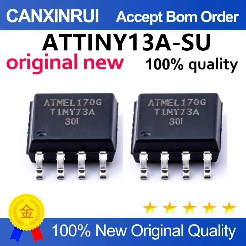 (5pcs-100pcs)New original patch ATTINY13A-SU SOP-8 20MHz 1KB 8-bit microcontroller MCU