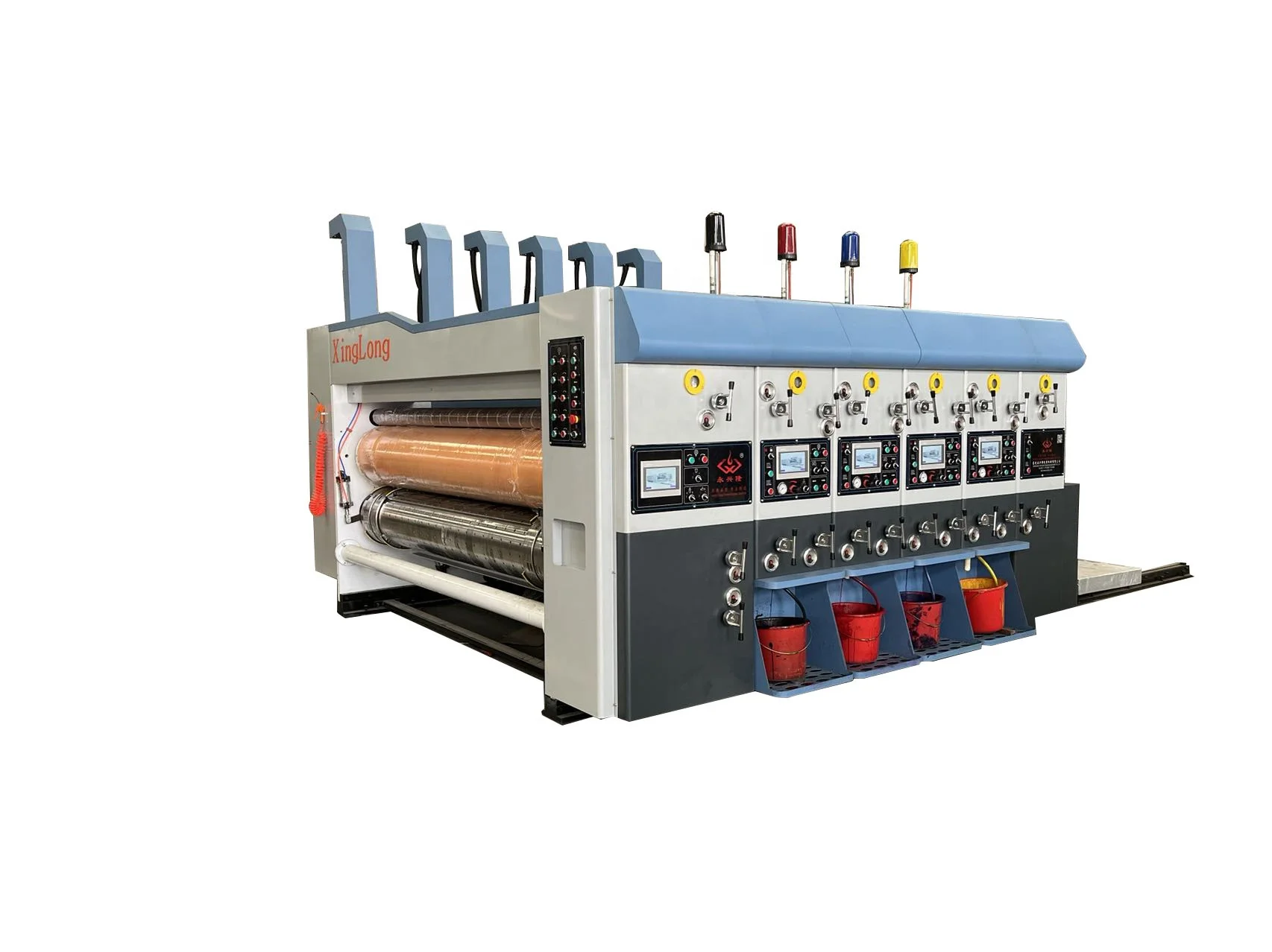 Impressora flexográfica automática econômica de 1-4 cores, máquina de corte nova para caixa de papelão, fabricação de embalagens de desenhos animados