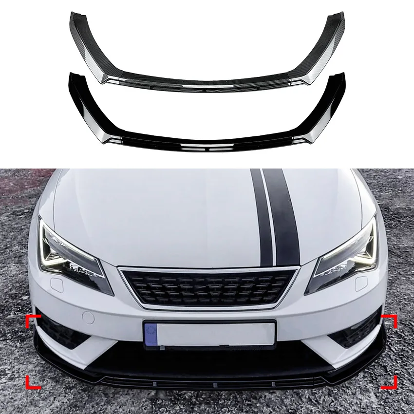 

For Seat Leon MK3.5 2017-2019 Standard Car Front Bumper Splitter Blade Diffuser lip Bodykits Tuning Spoiler Accessories Guard