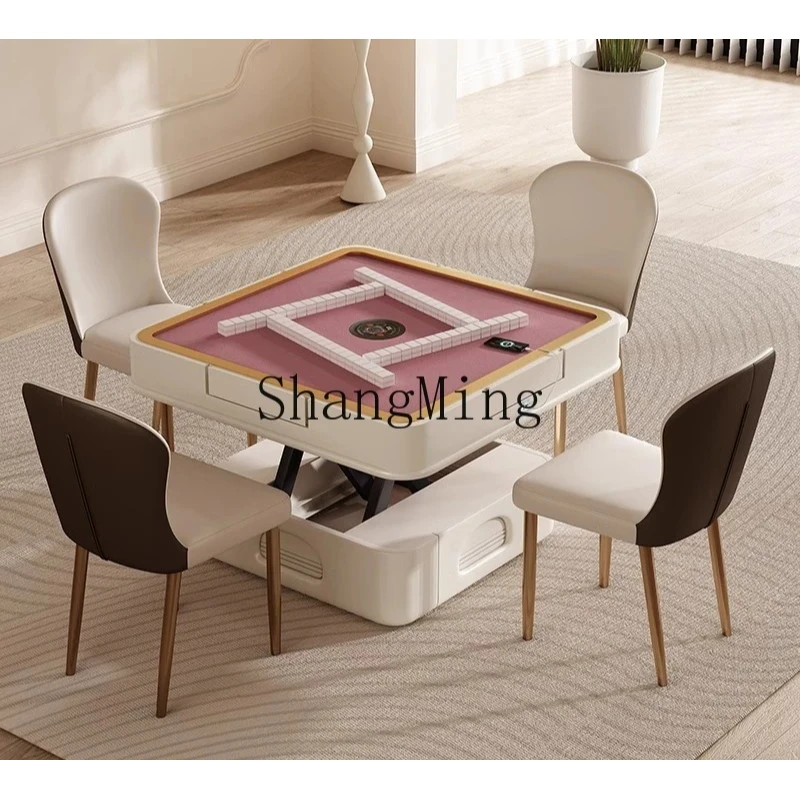 

SM mahjong table automatic coffee dining table integrated dual-purpose living room multi-functional lifting table