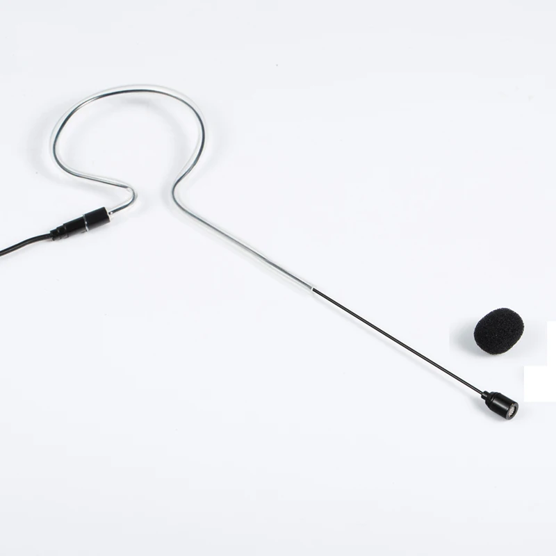

STLF E-3 Black Mini Earset Microphone 4MM Condenser Mic Singapore Professional Miniature Earhang Microphones for Speake