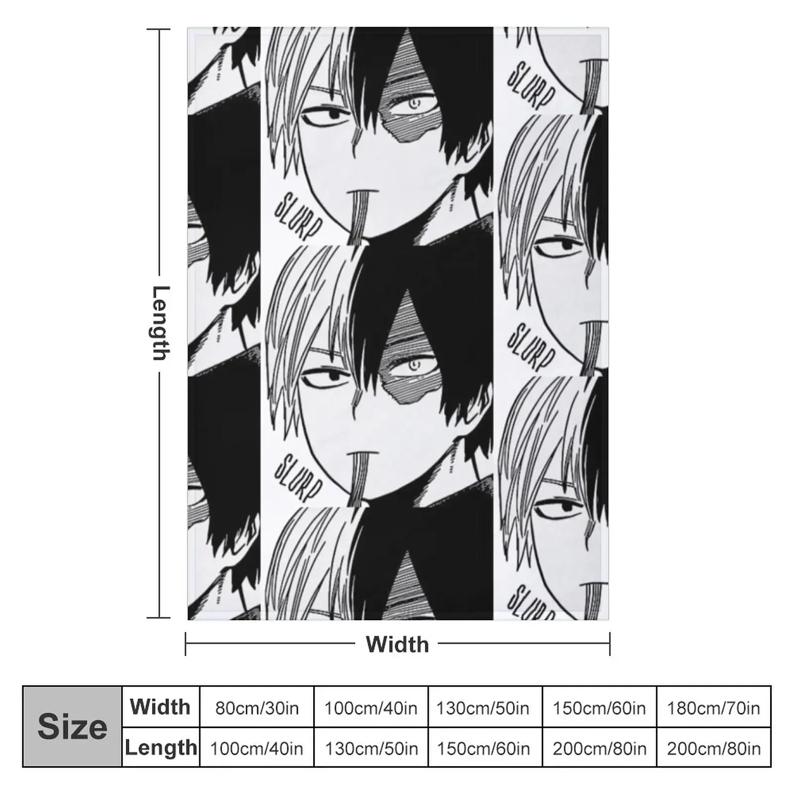 Todoroki slurping Sticker Throw Blanket Bed Fashionable decorative wednesday Blankets