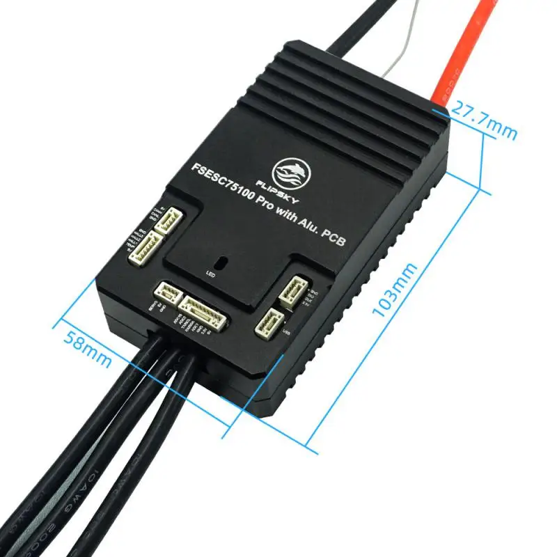 Flipsky 75100 Pro 75V 100A ESC Aluminum PCB Based On VESC Speed Controller For Electric Skateboard Scooter Ebike DIY view 5