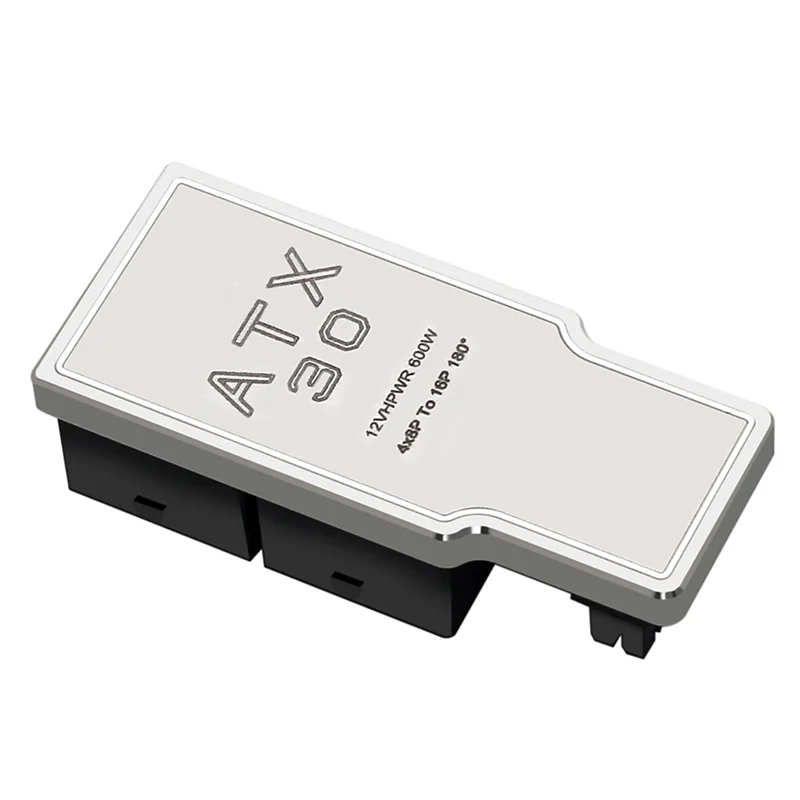 

4X8Pin 40 Series Graphics Card ATX3.0 12VHPWR 12+4P 600W 180 Degree Power Converter for 4080 4090 Graphics Card Silver