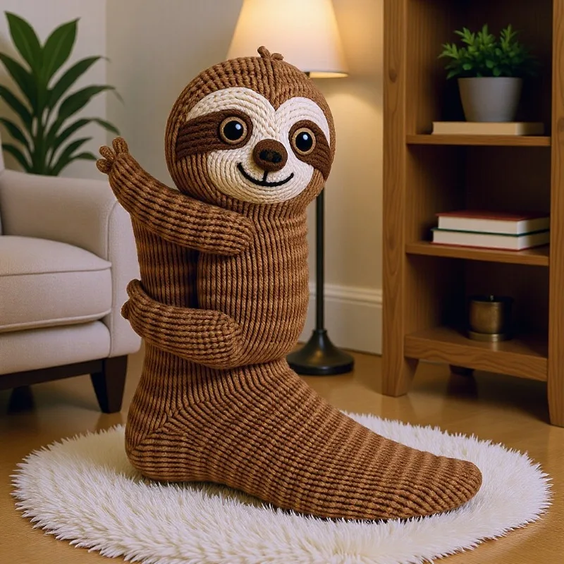 

New Animal Socks Plush Crochet Cute Animal Socks, Knitted Floor Socks, Thermal Socks