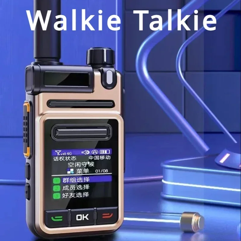 5000km Global-Intercom 5G PoC Internet Two-Way Radio Mini Sim Card Walkie Talkie Long Range Pair (no Fee) Intercom Platform