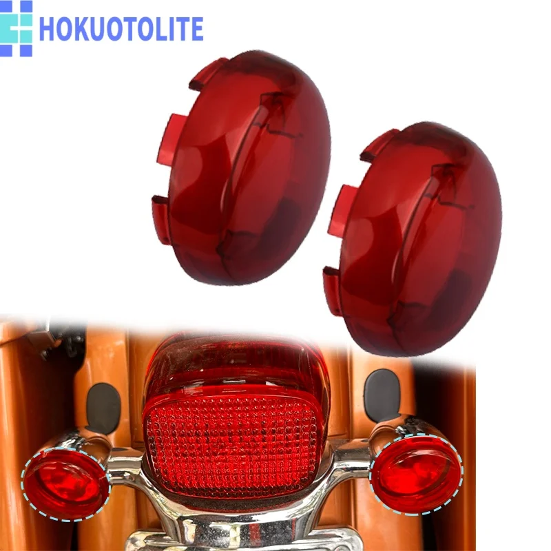

Motorcycle Front & Rear Turn Signal Lens Covers 2-Pack for Harley Electra Glide, Road King, Street Glide, Heritage Classic