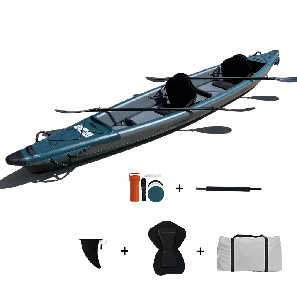 

New 2024 PVC Kayak Inflatable Customization Single to 3-Persons Canoe Kayak Drop Stitch