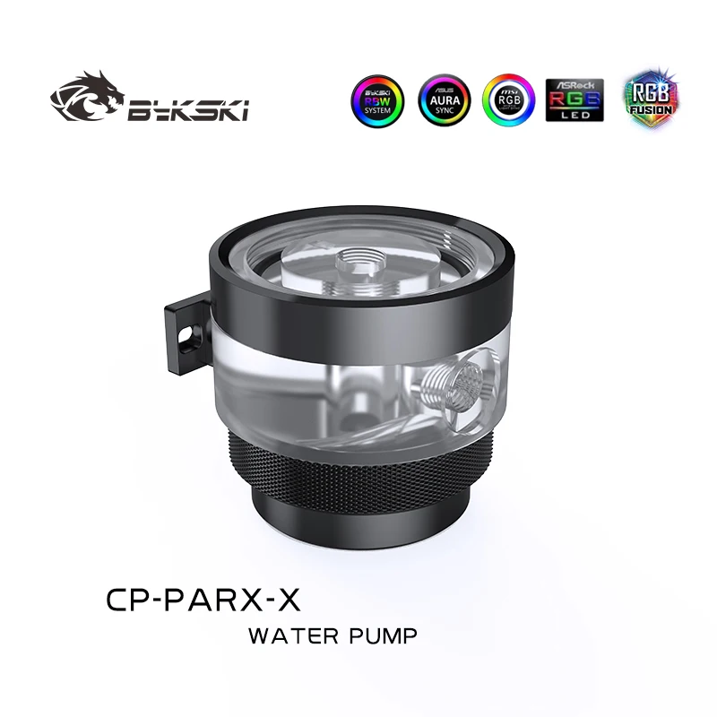 

Bykski CP-PARX-X 5V/12V RGB Pump DDC Water Cooling PC Watercooler MOD Part Round 4Pin PWM Silent 330L/H