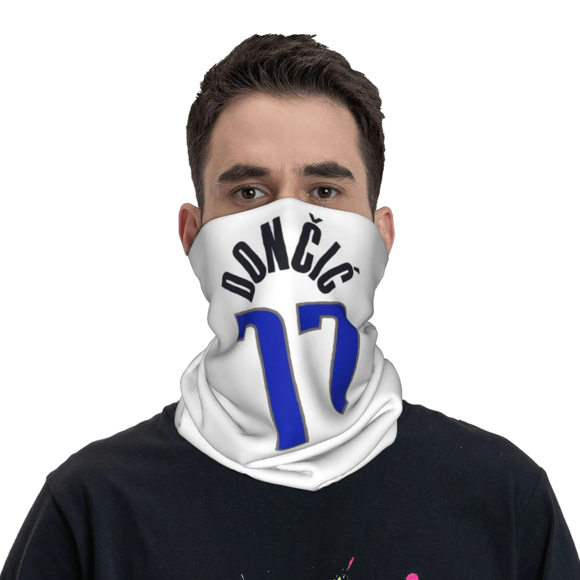 وشاح قناع مطبوع برقبة من Luka Doncic Bandana وشاح متعدد الاستخدام لركوب الدراجات والمشي لمسافات طويلة وصيد الأسماك للجنسين للبالغين طوال الموسم