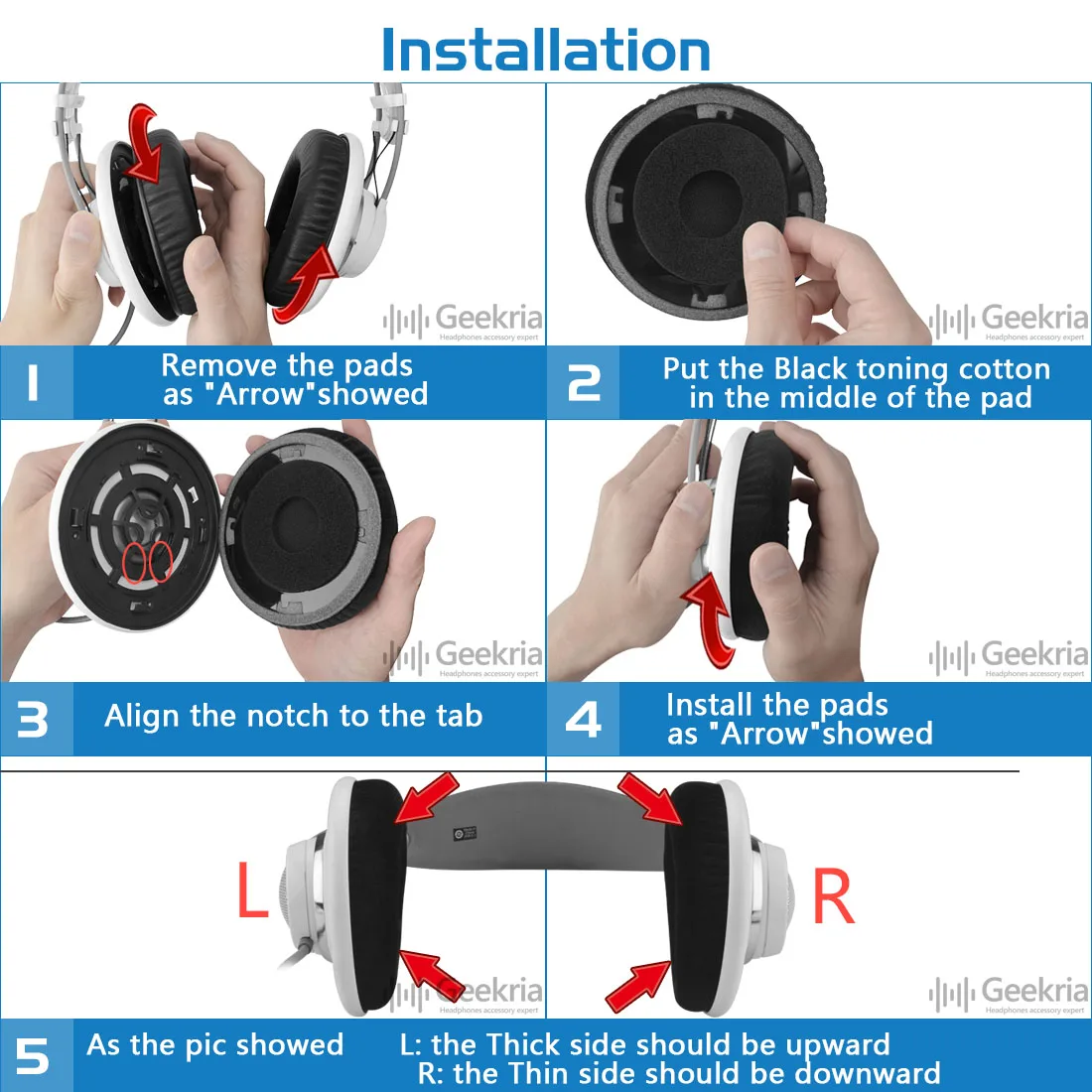 Imagem -05 - Geekria-comfort Velour Substituição Ear Pads Akg K701 K702 Q701 Q702 K601 K612 K712 K400 K500 Auscultadores