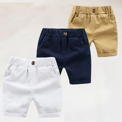 2024 Little Boy Chic Shorts Casual Clothing 1-6Yrs Children Summer Elastic Waist Trousers Knee Length Pants  Cool Kid Britches