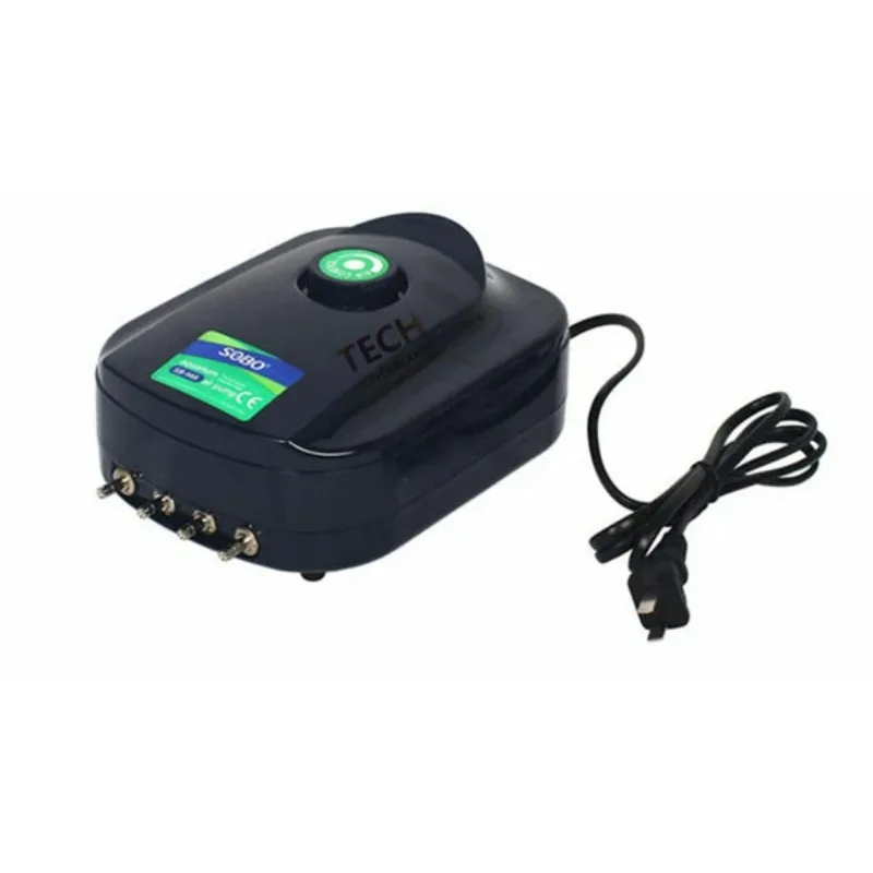 SOBO SB948/SB988 Silent Aquarium Air Pump Fish Tank Oxygen Air Pump 4 Outlets Adjustable Flow