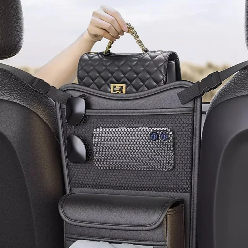 

Органайзер для хранения в зазоре автомобильного сиденья, многофункциональная сетка-карман между сиденьями, портативный держатель для сумок, аксессуары для интерьера автомобиля
