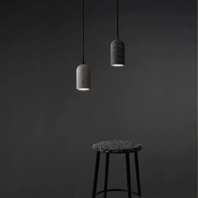 Modern Cement Minimalism Pendant Lamp Nordic Ins Popular Industrial Style Hanging Light Homestay Restaurant Bar Cafe Chandeliers