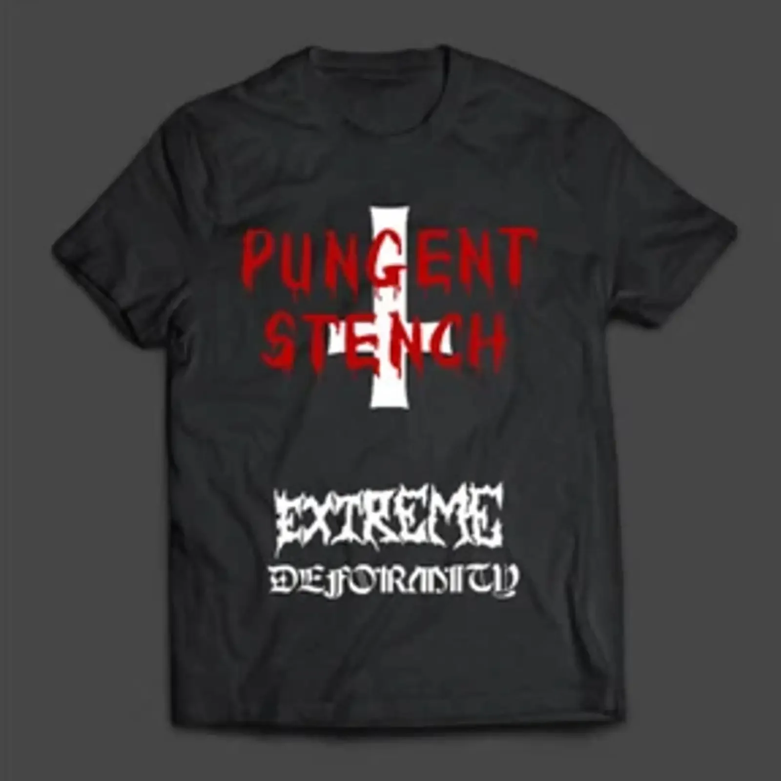 Pungent STENCH Extreme Deformity w backprint T SHIRT vintage Washed Versatile Stretched Soft Slightly homme Stylish Unisex