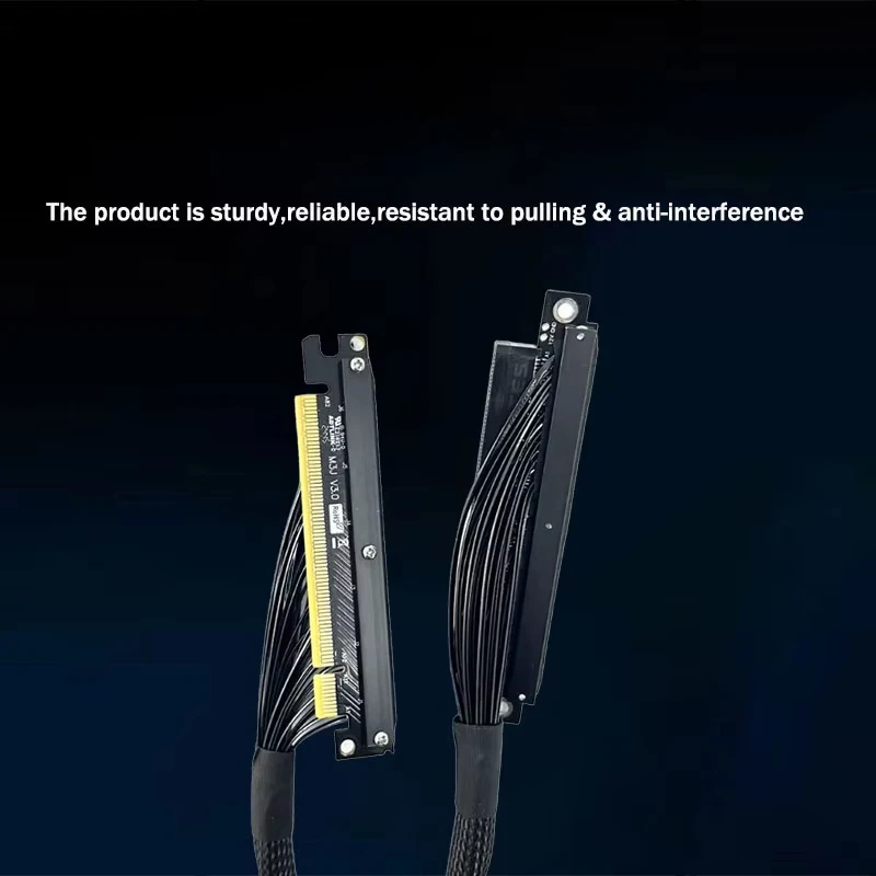 ADT-Link PCIE 4.0x16 Graphic Card Extension Cable Double Reverse Side Bending for Chassis Servers Gaming pc accessories rtx5080