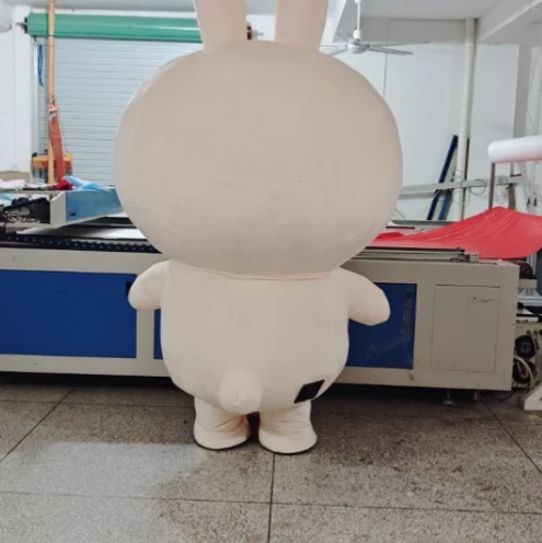 インフレータブル白猫マスコットコスチュームハチワレウサギ爆破衣装ハロウィンクリスマスファンシーパーティー小道具電池なし