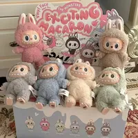 16cm Labubu The Monsters Heartbeat Macaron Enamel Face Cute Stuffed Pvc Figurine Tabletop Ornament Kawaii Toy Kid Christmas Gift
